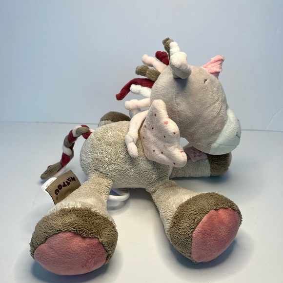 Nattou Musical Pull String Unicorn Jade Baby Plush Stuffed Animal. Plays music - Picture 4 of 12